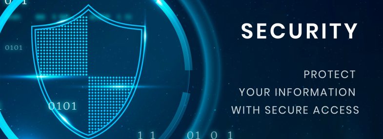 Data security technology template vector with shield icon